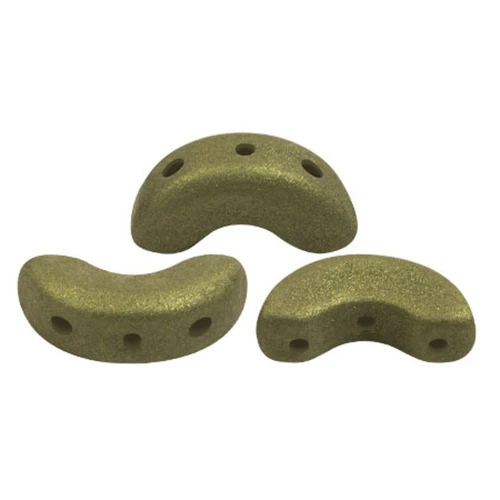 5x10mm Arcos® glass beads by Puca® - Trendy Olive Mat x10g