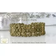 5x10mm Arcos® glass beads by Puca® - Trendy Olive Mat x10g