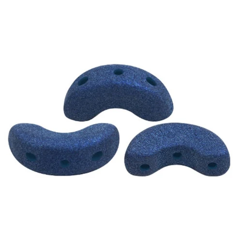 5x10mm Arcos® glass beads by Puca® - Trendy Royal Blue Mat x10g