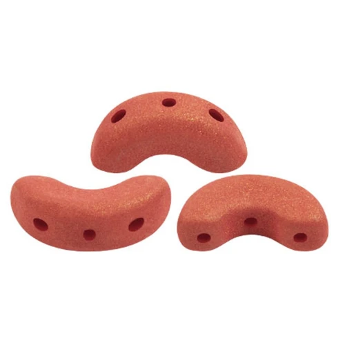 5x10mm Arcos® glass beads by Puca® - Trendy Sienna Mat x10g