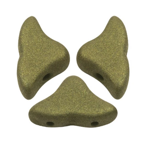 6x10mm Helios® glass beads by Puca® - Trendy Olive Mat x10g