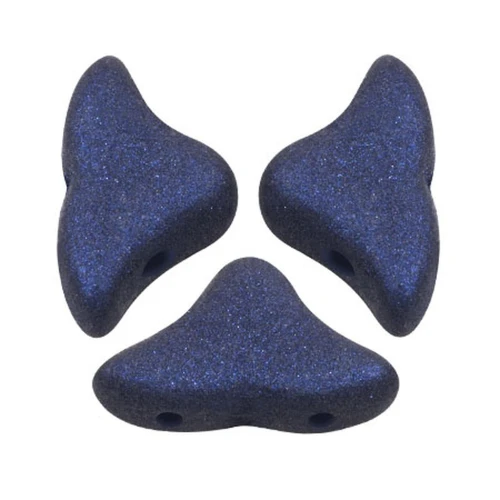 6x10mm Helios® glass beads by Puca® - Trendy Night Blue Mat x10g