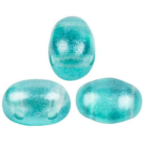 7x5mm Glass beads Samos® by Puca® - Riviera Azur x10g