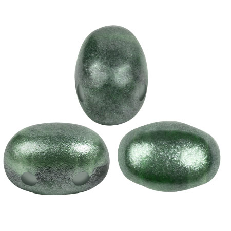 7x5mm Glass beads Samos® by Puca® - Riviera Bottle Green x10g
