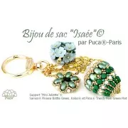 7x5mm Glass beads Samos® by Puca® - Riviera Bottle Green x10g