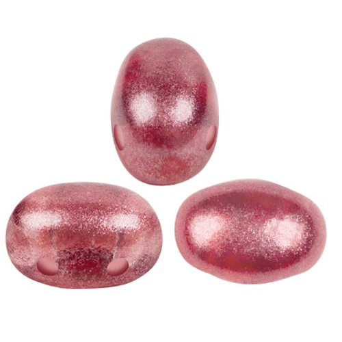 7x5mm Glass beads Samos® by Puca® - Riviera Cherry x10g