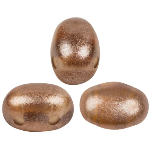 7x5mm Glass beads Samos® by Puca® - Riviera Mocca x10g