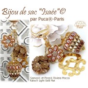 7x5mm Glass beads Samos® by Puca® - Riviera Mocca x10g