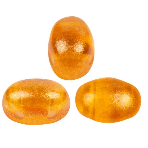7x5mm Glass beads Samos® by Puca® - Riviera Orange x10g