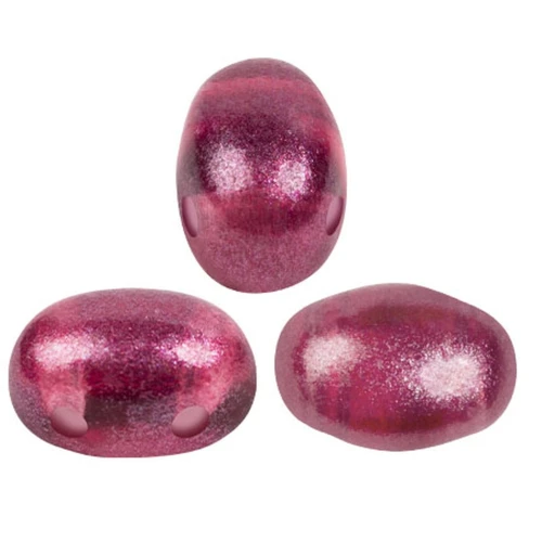7x5mm Glass beads Samos® by Puca® - Riviera Siam Fuchsia x10g