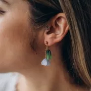 13mm plastic flower bead - Cornflower x1