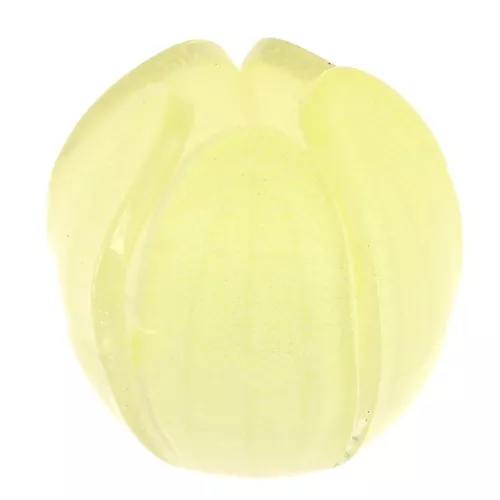 12mm Plastic flower bead - Yellow x1