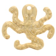 15x17mm Octopus charm - Fine gold plated x1|raw }}