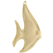 40x23mm Fish pendant - Fine gold plated x1