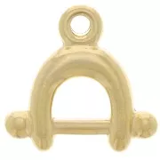 11.5x12mm Stirrup charm - Fine gold plated x1