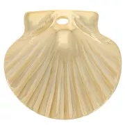 11x12mm Shell charm - Fine gold plated x1