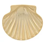 11x12mm Shell charm - Fine gold plated x1
