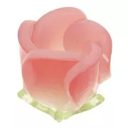 Green - Perle fleur Tulipe 15x13 mm en plastique - Rouge x1 Perle fleur Tulipe 15x13 mm en plastique - Rouge x1