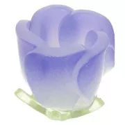 Green - Perle fleur Tulipe 15x13 mm en plastique - Bleu foncé x1 Perle fleur Tulipe 15x13 mm en plastique - Bleu foncé x1