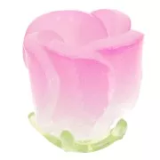 Pink - Perle fleur Tulipe 15x13 mm en plastique - Rose x1 Perle fleur Tulipe 15x13 mm en plastique - Rose x1