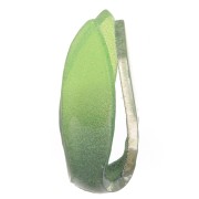 16.5x8mm plastic leaf bead - Dark green x1