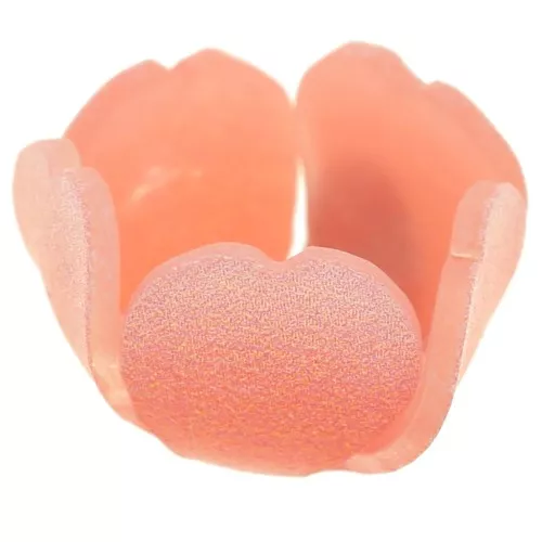 13mm acrylic flower bead - Salmon x1