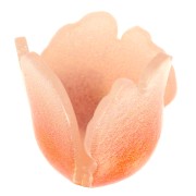 13x11mm Tulip flower bead acrylic - Orange x1