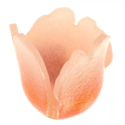 13x11mm Tulip flower bead acrylic - Orange x1