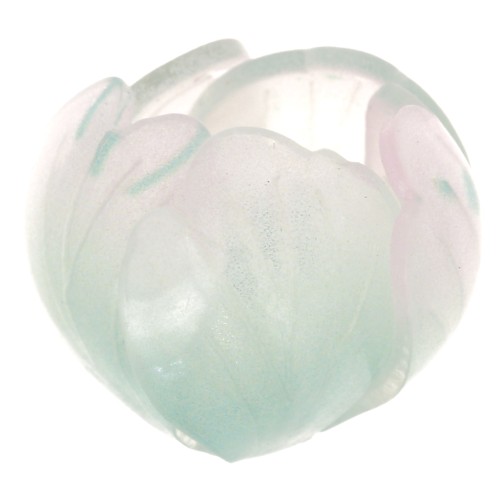 15mm Plastic flower bead - Water green x1