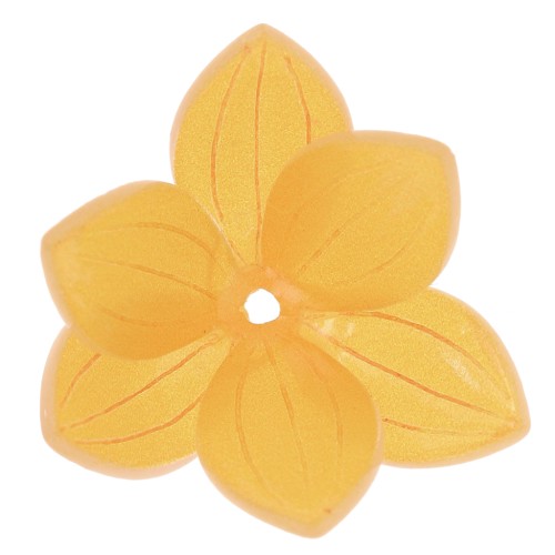 21x10mm resin flower bead - Topaz x1