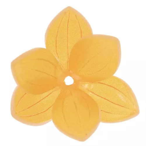 21x10mm resin flower bead - Topaz x1