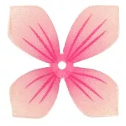 15x7mm Resin Flower Bead - Pink - Dark Pink x1