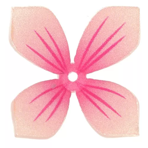 15x7mm Resin Flower Bead - Pink - Dark Pink x1