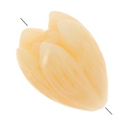 10x8mm synthetic Flower bud beads - Orange x8