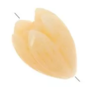 10x8mm synthetic Flower bud beads - Orange x8