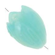 10x8mm synthetic Flower bud beads - Water green x8|raw }}