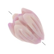 8.5x7mm synthetic Flower bud beads - Lilac x8|raw }}