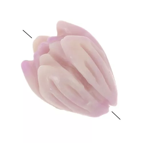 8.5x7mm synthetic Flower bud beads - Lilac x8
