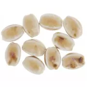 13x9mm Ceramic oval beads - Beige - Ecru marbled x10
