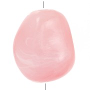 12x10mm Irregular nugget beads in acrylic - Light pink marbled x10