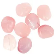 12x10mm Irregular nugget beads in acrylic - Light pink marbled x10