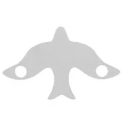 9.5x15mm 925 Sterling Silver Swallow spacer x1