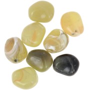 12x10mm Irregular nugget beads in acrylic - Olive Green Marbled x10