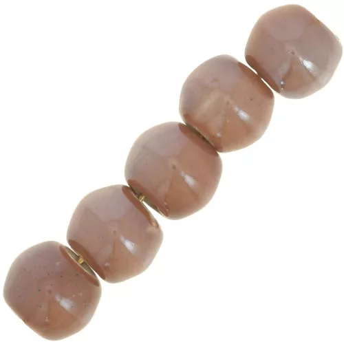 6.5mm Round ceramic beads - Brown x20