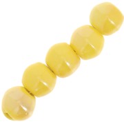 6.5mm Round ceramic beads - Yellow x20
