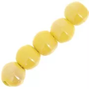 6.5mm Round ceramic beads - Yellow x20