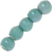 6.5mm Round ceramic beads - Teal blue x20|raw }}