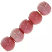6.5mm Round ceramic beads - Red x20