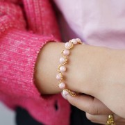 6.5mm Round ceramic beads - Pink x20