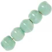 6.5mm Round ceramic beads - Water green x20